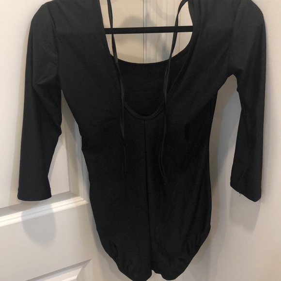 donating 5/20 Long Sleeve Black Bodysuit small medium - Picture 3 of 5